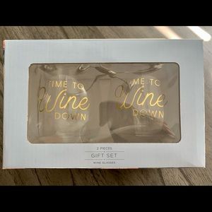 Time to Wine Down 2 Piece Wine Glass Gift Set